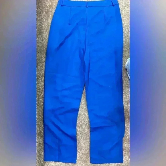 NWOT Slim-Fit Stylish Solid Color Slim Pleated Stretch Straight Leg Pants - Picture 9 of 11